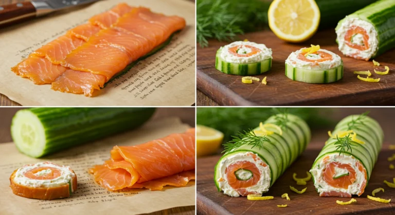 Chatelaine Smoked Salmon Roll on Cucumber