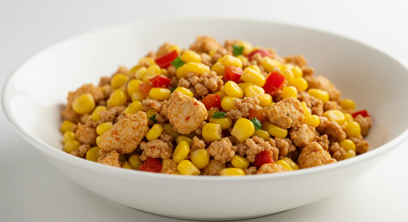 ground chicken Mexican corn recipe dish