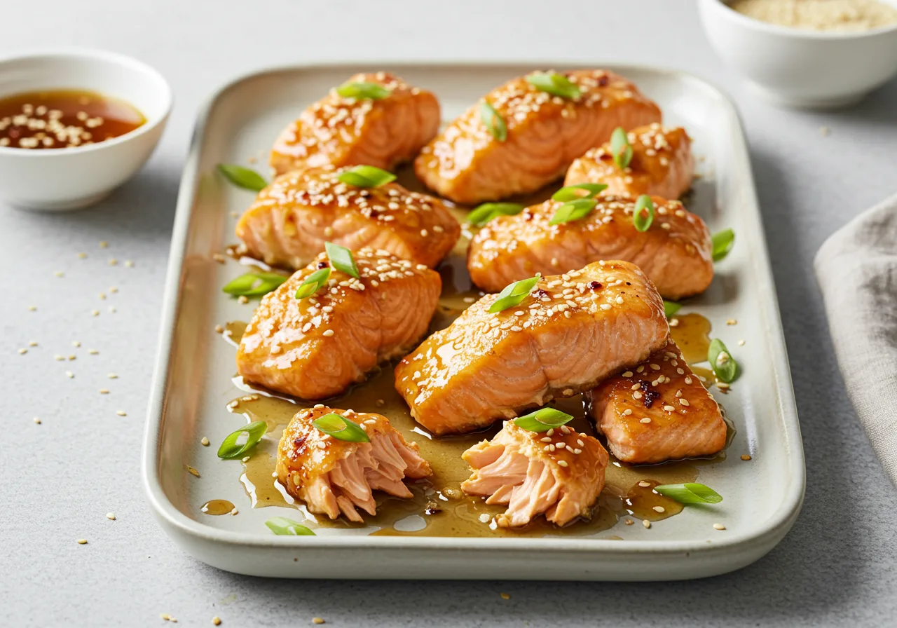 Crispy Honey Garlic Salmon Bites 2